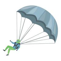 Sport parachuting icon, cartoon style vector