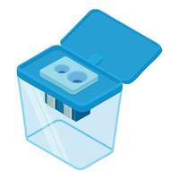 Sharpener box icon, isometric style vector