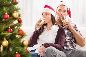 feliz navidad pareja foto