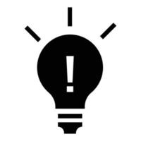 New idea bulb icon, simple style vector