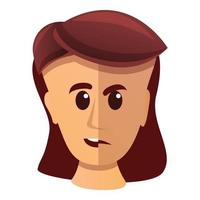Woman bipolar disorder icon, cartoon style vector