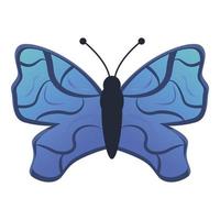 Island butterfly icon, cartoon style vector