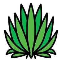 Succulent icon, outline style vector
