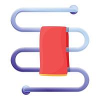 Care heated towel rail icon, cartoon style vector