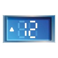 Elevator digital panel icon, cartoon style vector