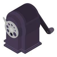 Office sharpener icon, isometric style vector