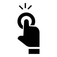 Finger touch cursor icon, simple style vector