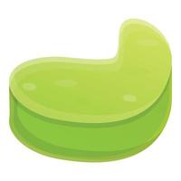 Celery slice icon, cartoon style vector