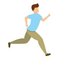 Running icon, cartoon style vector