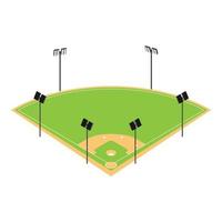 Baseball field icon, isometric style vector