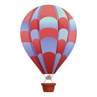 Sport air balloon icon, cartoon style vector