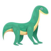 Brontosaurus icon, cartoon style vector