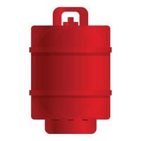 Gas cylinder icon, cartoon style vector