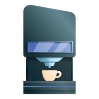 icono de máquina de café francés, estilo de dibujos animados vector