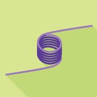 Violet coil icon, flat style vector