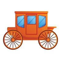 Traditional carriage icon, cartoon style vector