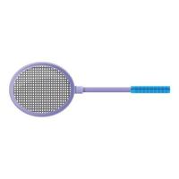 Badminton racket icon, cartoon style vector