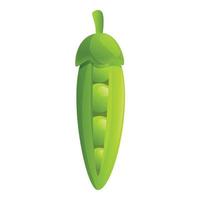 Peas bob icon, cartoon style vector