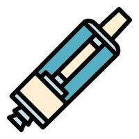 Electronic cigarette cartridge icon, outline style vector