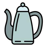 Turkish coffee pot icon, outline style vector