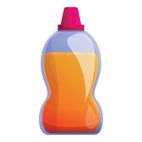 Sanitary gel bottle icon, cartoon style vector