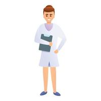 icono de enfermera quiropráctica, estilo de dibujos animados vector