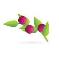 Garden berry icon, cartoon style vector