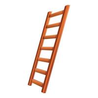 Ladder inventory icon, cartoon style vector