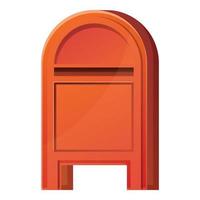 Contact mailbox icon, cartoon style vector