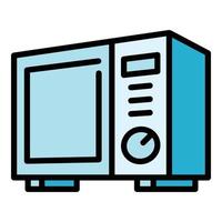 Office microwave icon, outline style vector