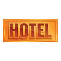 Hotel board icon, cartoon style vector