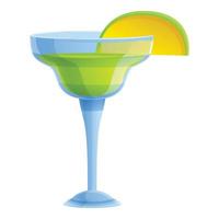 Tequila cocktail icon, cartoon style vector