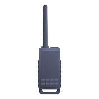 Portable walkie talkie icon, cartoon style vector