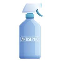 Antiseptic spray icon, cartoon style vector