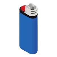 Portable lighter icon, isometric style vector