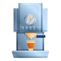 Home coffee machine icon, cartoon style vector