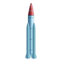 Conflict missile icon, cartoon style vector