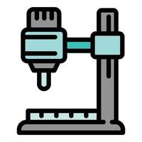 Drilling machine icon, outline style vector