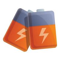 Survival battery pack icon, cartoon style vector