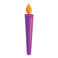 Kid colorful candle icon, cartoon style vector
