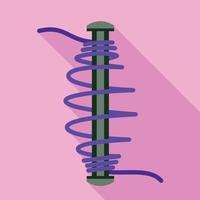 Coil on metal icon, flat style vector