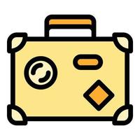 Luggage icon, outline style vector