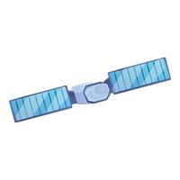 Astronomy satellite icon, cartoon style vector