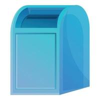 City mailbox icon, cartoon style vector