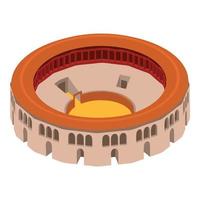 Gladiator arena icon, isometric style vector