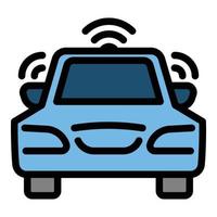 Car wireless icon, outline style vector