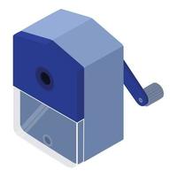 Hand sharpener icon, isometric style vector