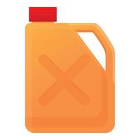 Gasoline canister icon, cartoon style vector
