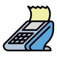 Check pay terminal icon, outline style vector