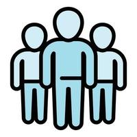 Social teamwork icon, outline style vector